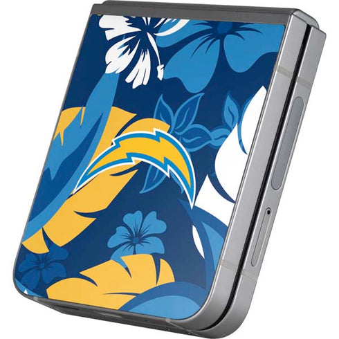 NFL Los Angeles Chargers Tropical Print Galaxy Z Flip6 Skin